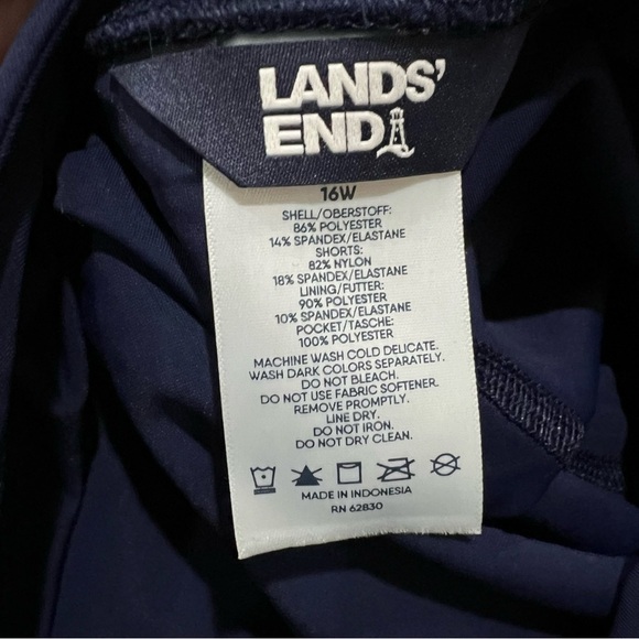 Lands End Women’s 16W XL Navy Blue Active Skort Skirt G2 - Picture 3 of 3